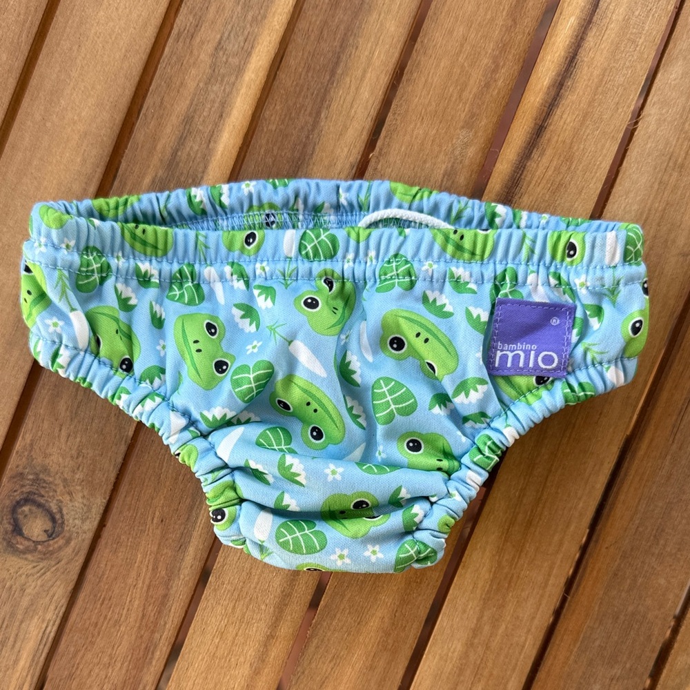 Bambino Mio Reuseable Swim Diaper Frog Pattern Size Medium